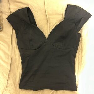 Black short sleeve top